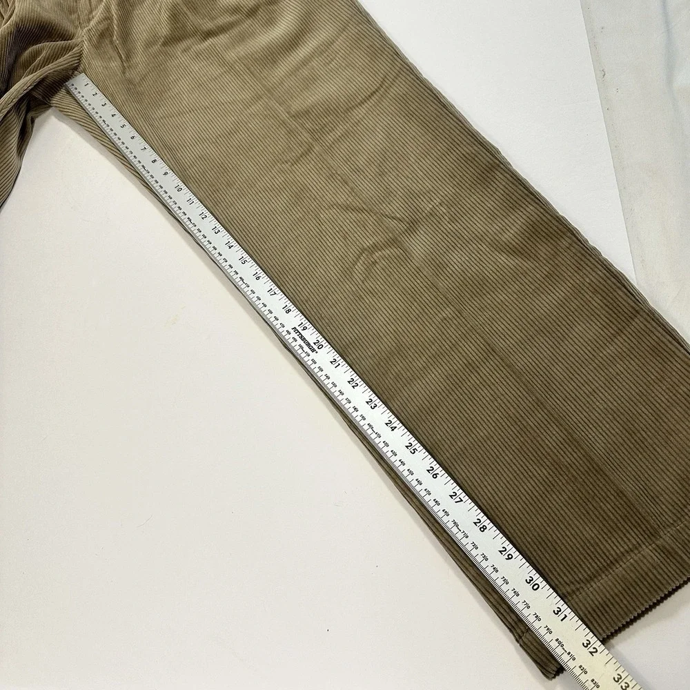 Polo Ralph Lauren Tan Corduroy Pleated Trousers Pants 35x32 Heritage‎ Preppy